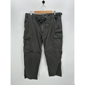 BC Clothing Gray Cargo Zip Off Pants Men Sz XXL x 30 Gorpcore Hiking Outdoors